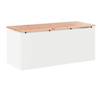 vidaXL Banc de Jardin Blanc 100 x 40 x 43 cm Acier, Jardin et Terrasse, Siège d'extérieur Moderne, Banc Durable, Meubles de Patio Chics pour la détente et Les rassemblements