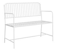 Vidaxl Banc Blanc Métal 103,5 X 51,5 X 90 Cm Durable Banc D'extérieur