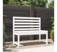 Vidaxl Banc De Jardin Blanc 109 Cm Bois Massif De Pin