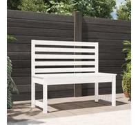 vidaXL Banc de jardin blanc 109 cm bois massif de pin 824033 Blanc G