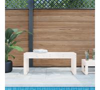 Vidaxl Banc De Jardin Blanc 110x38x45 Cm Bois Massif De Pin
