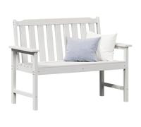 vidaXL Banc de Jardin Blanc 120 x 59 x 88 cm HDPE