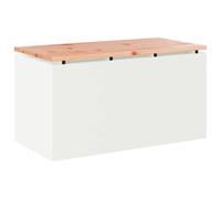Vidaxl Banc De Jardin Blanc 80 X 40 X 43 Cm Acier