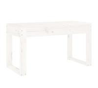 vidaXL Banc de Jardin Blanc 80x38x45 cm Bois Massif de pin, Banc d'extérieur, Banc de Parc, Banc de Jardin 2 Places, siège de Jardin, Banc de Patio
