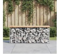 vidaXL Banc de jardin design de gabion 103x31,5x42 bois massif de pin, siège de jardin, banc de parc, banc de pique-nique 834350