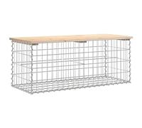 Vidaxl Banc De Jardin Design De Gabion 103x44x42 Cm Bois Massif De Pin