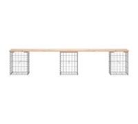 Vidaxl Banc De Jardin Design De Gabion 203x31x42 Cm Bois Massif De Pin