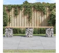 vidaXL Banc de jardin design de gabion 203x31x42 cm bois massif de pin 834332
