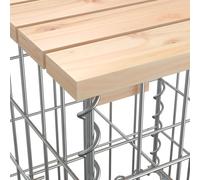 Vidaxl Banc De Jardin Design De Gabion 203x44x42 Cm Bois Massif De Pin