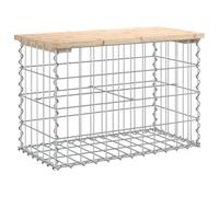 Vidaxl Banc De Jardin Design De Gabion 63x31,5x42cm Bois Massif De Pin