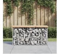 vidaXL Banc de jardin design de gabion 83x31,5x42cm bois massif de pin 834347