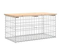 vidaXL Banc de Jardin Design de Gabion 83x44x42 cm Bois Massif de pin, siège de Jardin, Banc de Parc, Banc de Pique-Nique de Jardin, Banc extérieur
