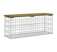 vidaXL Banc de jardin design gabion 103x31,5x42cm bois de pin imprégné 834352