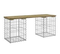 Vidaxl Banc De Jardin Design Gabion 103x31x42 Cm Bois De Pin Imprégné