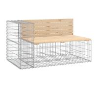 Vidaxl Banc De Jardin Design Gabion 122x71x65,5 Cm Bois Massif De Pin