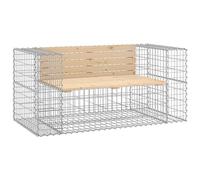 Vidaxl Banc De Jardin Design Gabion 143x71x65,5 Cm Bois Massif De Pin