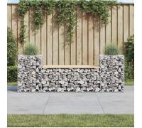 vidaXL Banc de jardin design gabion 183x41x60,5 cm bois massif de pin 834387