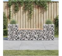 vidaXL Banc de jardin design gabion 183x41x60,5 cm bois massif douglas 834388