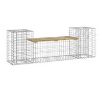 vidaXL Banc de Jardin Design Gabion 183x41x60,5cm Bois de pin imprégné