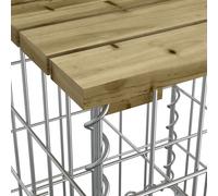 Vidaxl Banc De Jardin Design Gabion 183x41x60,5cm Bois De Pin Imprégné