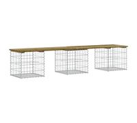 vidaXL Banc de jardin Design Gabion 203×44×42 cm Bois de pin imprégné