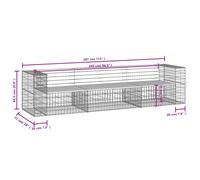 Vidaxl Banc De Jardin Design Gabion 287x71x65,5 Cm Bois Massif De Pin