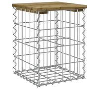vidaXL Banc de Jardin Design Gabion 33x31x42 cm Bois de pin imprégné