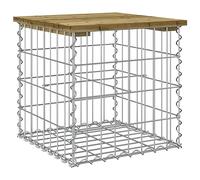 vidaXL Banc de jardin design Gabion 834337 43x44x42 cm bois de pin imprégné Gris G