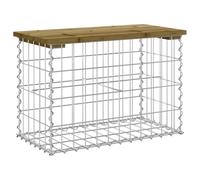 vidaXL Banc de Jardin Design Gabion 63x31,5x42 cm Bois de pin imprégné