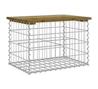 vidaXL Banc de Jardin Design Gabion 63x44x42 cm Bois de pin imprégné, siège de Jardin, Banc de Parc, Banc de Pique-Nique de Jardin, Banc extérieur