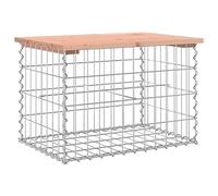 vidaXL Banc de Jardin Design Gabion 63x44x42 cm Bois Massif de Douglas, siège de Jardin, Banc de Parc, Banc de Pique-Nique de Jardin, Banc extérieur
