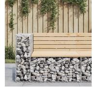 vidaXL Banc de jardin design gabion 92x71x65,5 cm bois massif de pin 834380