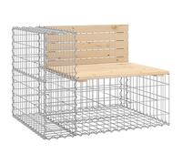 vidaXL Banc de jardin Design Gabion 92×71×65,5 cm Bois massif de pin