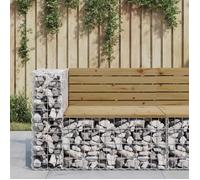 Vidaxl Banc De Jardin Design Gabion 92x71x65,5cm Bois De Pin Imprégné