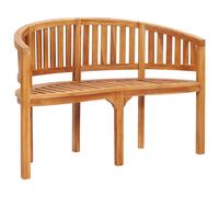 vidaXL Banc de jardin en forme de banane 120 cm Teck solide