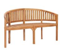 vidaXL Banc de Jardin en Forme de Banane 151 cm Teck Solide