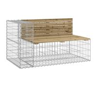 Vidaxl Banc De Jardin Design Gabion 122x71x65,5cm Bois De Pin Imprégné