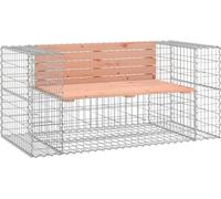 vidaXL Banc de jardin en gabions 143x71x65,5 cm Bois massif Douglas