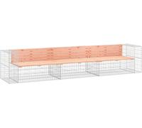 Vidaxl Banc Jardin Design Gabion 347x71x65,5 Cm Bois Massif De Douglas