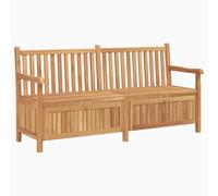 vidaXL Banc de Jardin en Teck de, Parfait pour l'extérieur, avec Rangement. C'est Un siège Rustique et Ergonomique pour Le Jardin.
