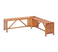vidaXL Banc de Jardin et Jardinière Banc de Patio Banc de Terrasse Banc d'Extérieur et Jardinière 117x117x40 cm Bois Solide d'Acacia