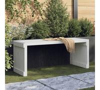 Vidaxl Banc De Jardin Extensible Blanc 212,5x40,5x45cm Bois Massif Pin