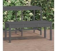 Vidaxl Banc De Jardin Gris 109x44x45 Cm Bois Massif De Pin