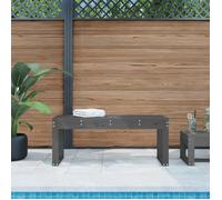 Banc de jardin gris 110x38x45 cm bois massif de pin 825095