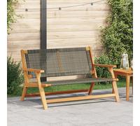 Vidaxl Banc De Jardin Gris 122x76x73,5 Cm En Bois Massif D'acacia