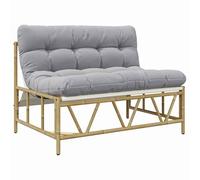 vidaXL Banc de Jardin Gris Clair 110 x 75 x 71 cm Acier, Jardin et Terrasse, Transat Moderne pour se détendre, mobilier extérieur résistant, Chaise Lounge de Jardin