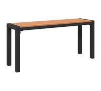Banc de jardin 100 cm en acier et WPC marron et noir