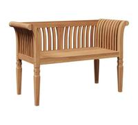vidaXL Banc de Jardin Marron 127,5 x 52 x 80 cm Bois de Teck Solide, Banc de Jardin Classique, siège en Bois Traditionnel, Meubles de Jardin en Teck, détente sur Votre Balcon ou Patio
