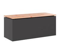 vidaXL Banc de Jardin Noir 100 x 40 x 43 cm Acier, Jardin et Terrasse, Siège d'extérieur Moderne, Banc Durable, Meubles de Patio Chics pour la détente et Les rassemblements