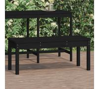 Vidaxl Banc De Jardin Noir 109x44x45 Cm Bois Massif De Pin